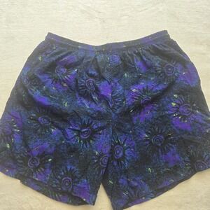Vintage 90s Y2k Celestial Sun Laguna Swim Shorts Mens 36/38